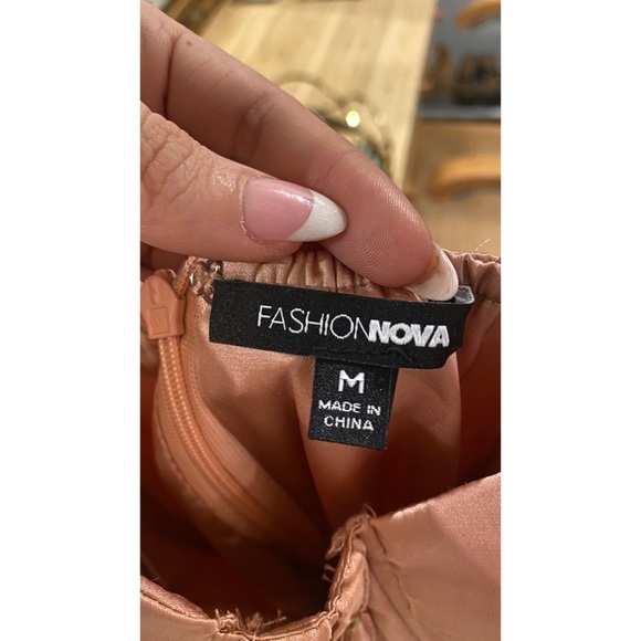 Fashion Nova Laced in Satin Midi Dress in Mauve - Picture 6 of 6